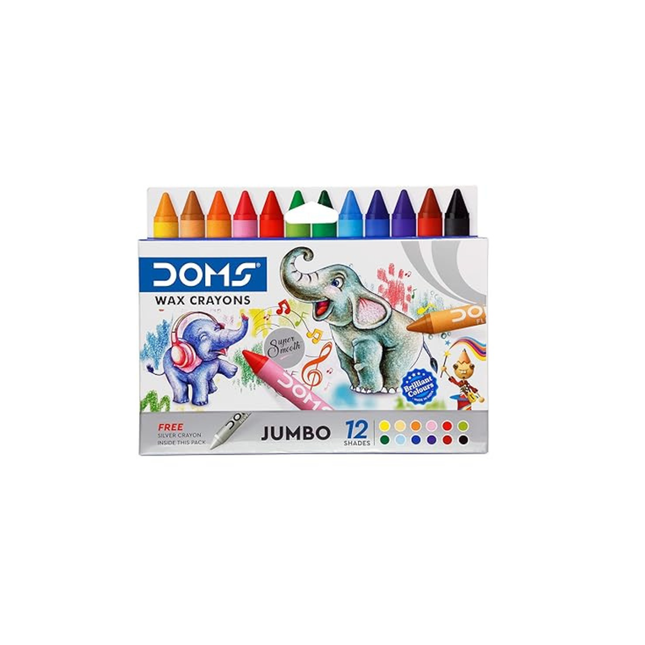 Doms wax crayon jumbo pack with white background