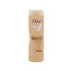 Dove Visible Glow body lotion bottle on a white background
