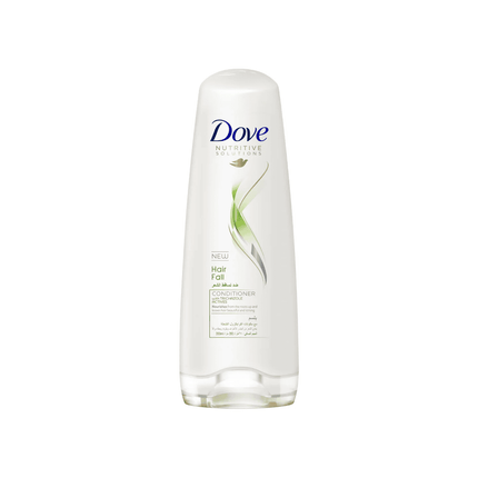 Dove hair fall control bottle on a white background