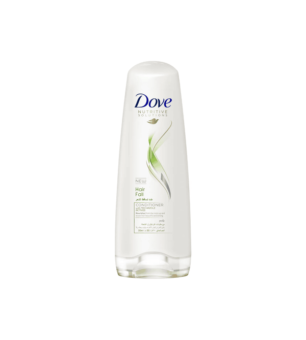 Dove hair fall control bottle on a white background