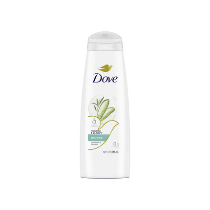 Dove shampoo bottle on a white background