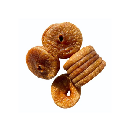 Dried figs on a white background