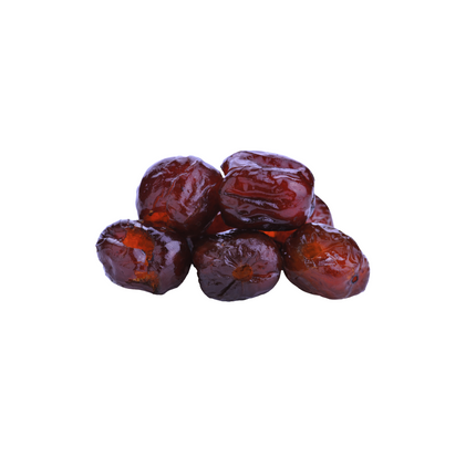  Dried red plum on a white background