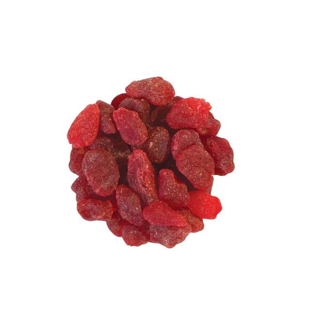 dried  strawberry on a white background