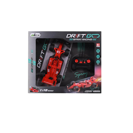 Boxed toy car set with remote control labeled 'Drift Go' on a white background