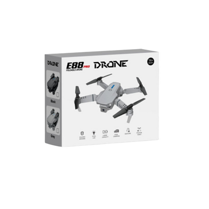 E88 drone packaging on a white background