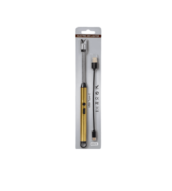 USB lighter with packaging on a white background