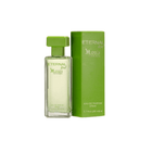 Green perfume bottle and packaging labeled 'Eternal Love' on a white background