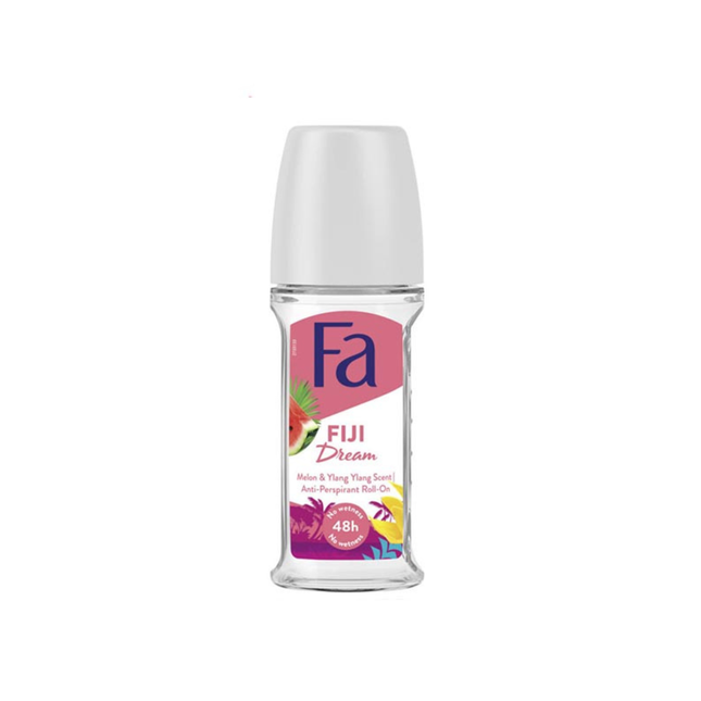 Fa Fiji Dream roll-on deodorant bottle on a white background