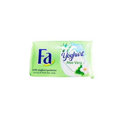 Fa Yoghurt Aloe Vera soap bar on a white background