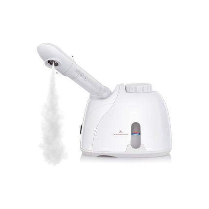 White garment steamer on a white background