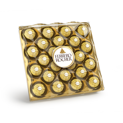 Ferrero Rocher Fine Hazelnut Milk Chocolates – 24 Count Gift Box 300g