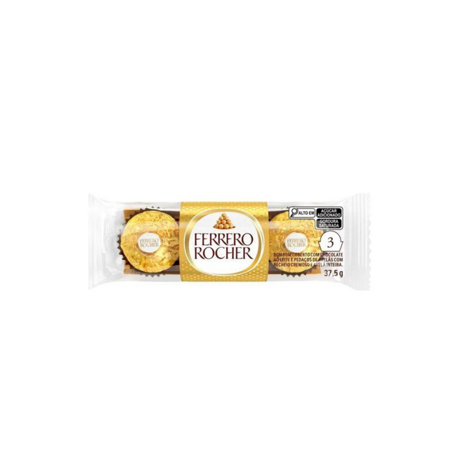 Ferrero Rocher chocolate packaging on a white background