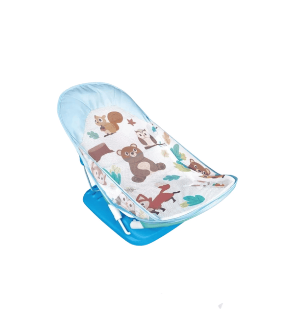 Baby bathtub with animal print on a white background