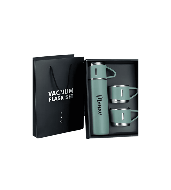 Vacuum flask with cup