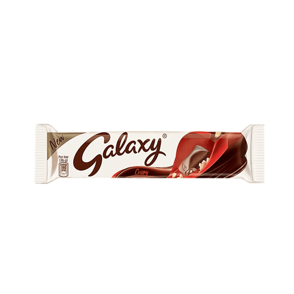 Galaxy chocolate bar packaging on a white background