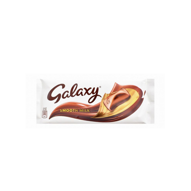 Galaxy Smooth Milk chocolate bar packaging on a white background