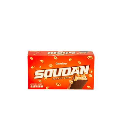 Box of Gandour Soudan peanut  Chew on a white background