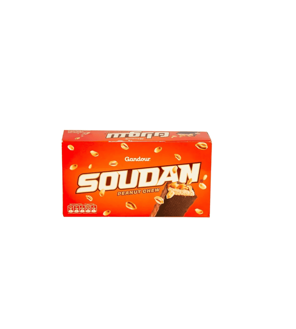 Box of Gandour Soudan peanut  Chew on a white background