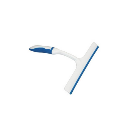 White and blue glass wiper on a white background