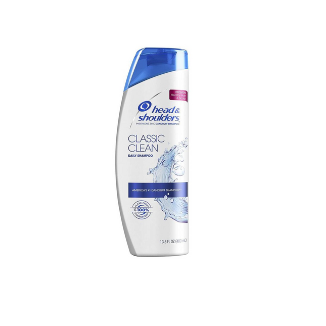 Head & Shoulders Classic Clean shampoo bottle on a white background