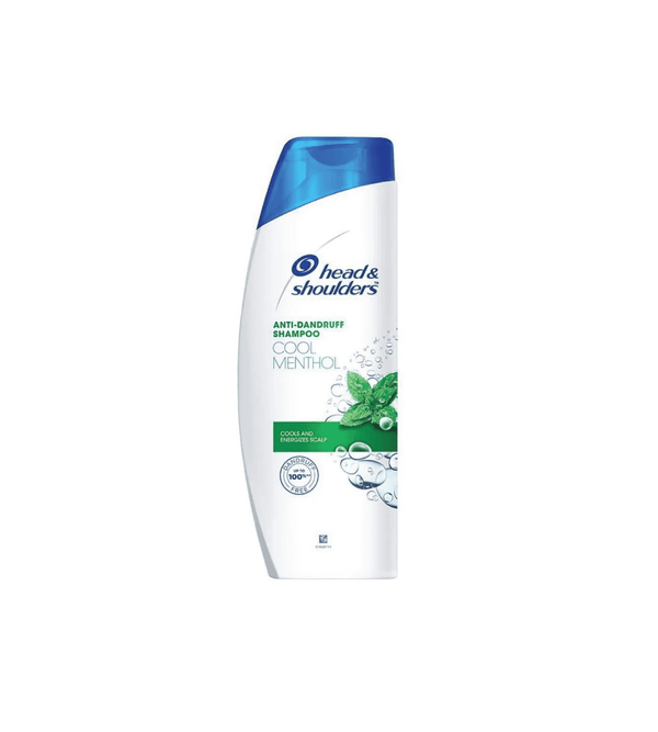 Head & Shoulders shampoo bottle with cool menthol flavor on a white background