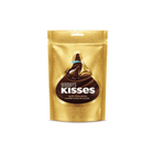 Gold packaging of Hershey's Kisses on a white background