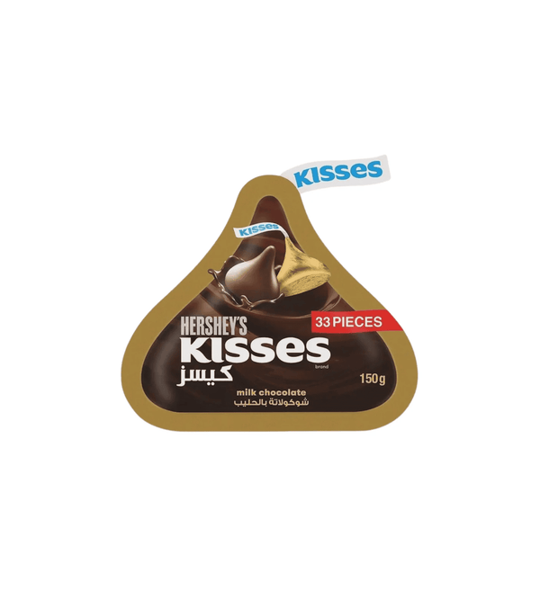 Hershey's Kisses chocolate package on a white background