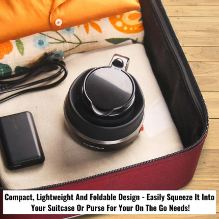 Portable Foldable Electric Silicone Travel Kettle – Mini Collapsible Hot Water Boiler