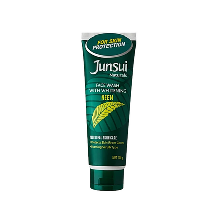 Junsui Naturals face wash tube with green label on a white background