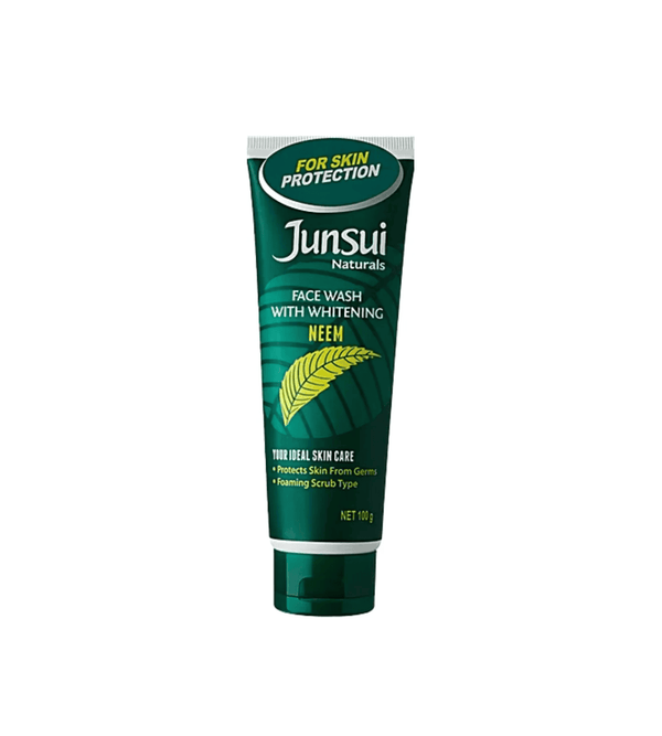 Junsui Naturals face wash tube with green label on a white background
