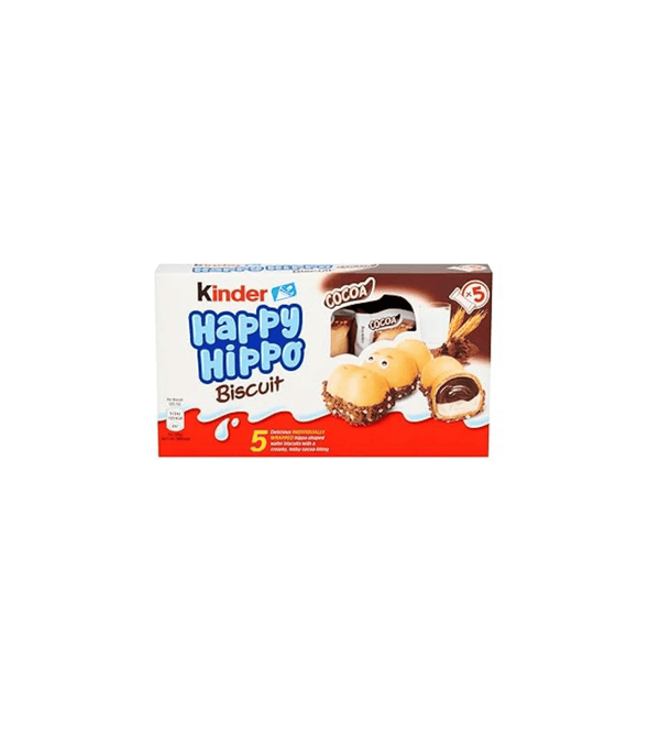 Box of Kinder Happy Hippo Biscuit on a white background