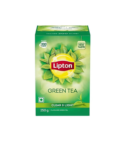 Lipton green tea box on a white background