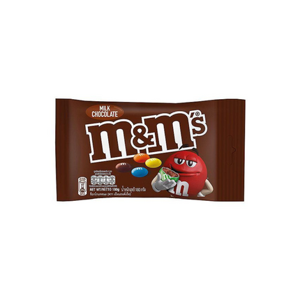 M&M's milk chocolate package on a white background