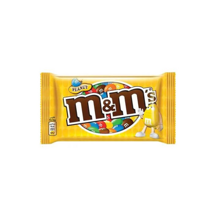 M&M's Peanut candy package on a white background