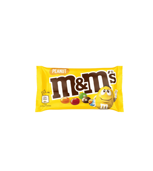 M&M's Peanut candy package on a white background