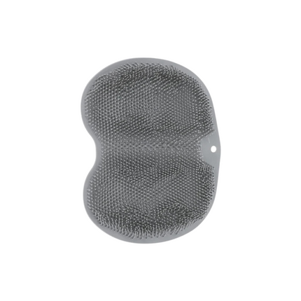Gray mesh scrubber on a white background
