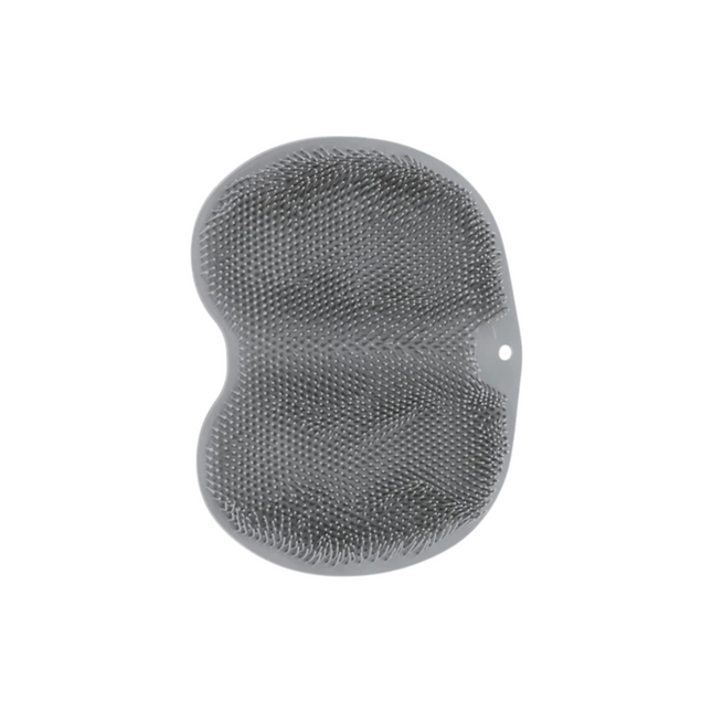 Gray mesh scrubber on a white background