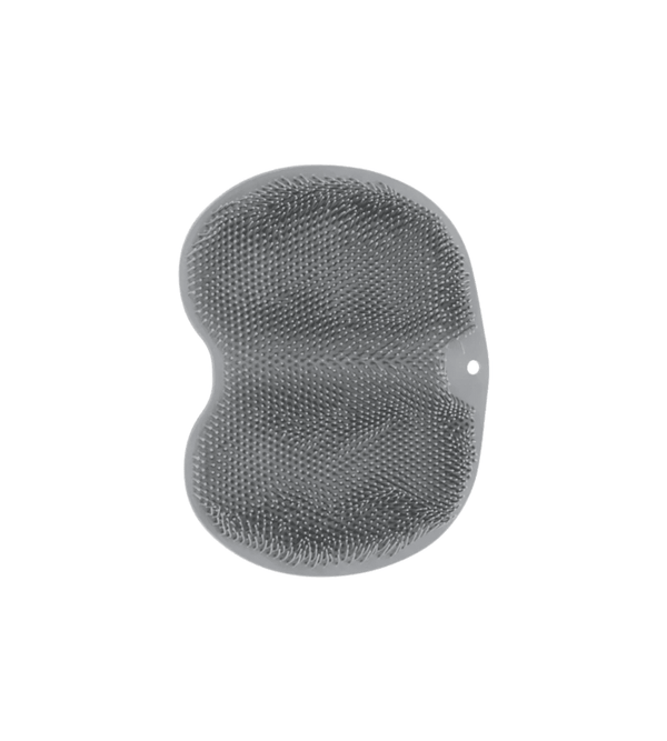 Gray mesh scrubber on a white background