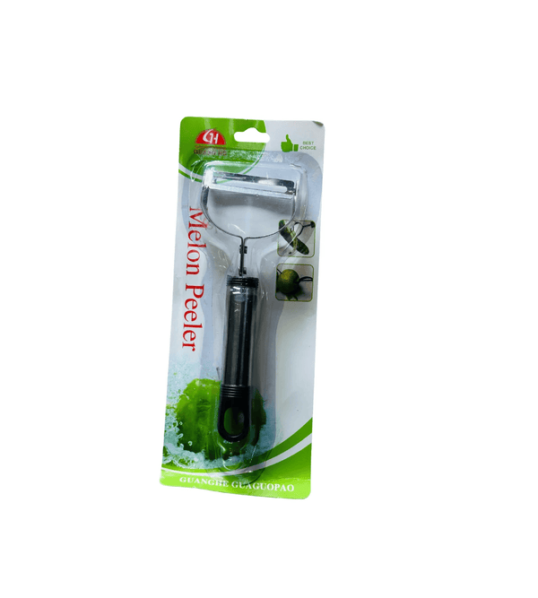 Melon peeler in packaging with brand logo on a white background