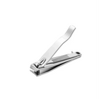 Metallic nail clipper on a white background