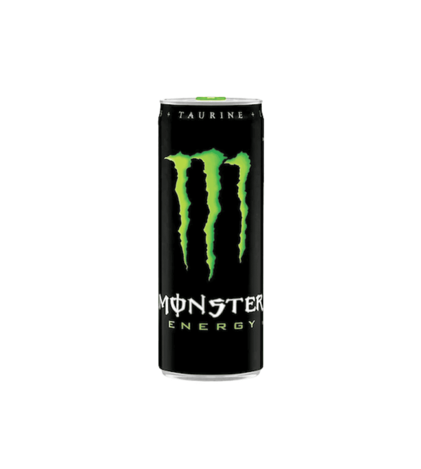 Monster Energy drink can on a white background