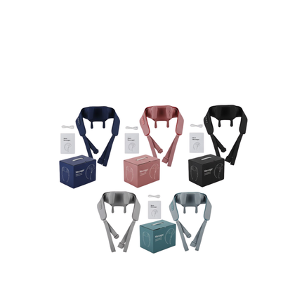 Neck and shoulder massagers with packaging on a white background