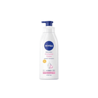 Nivea body lotion bottle on a white background
