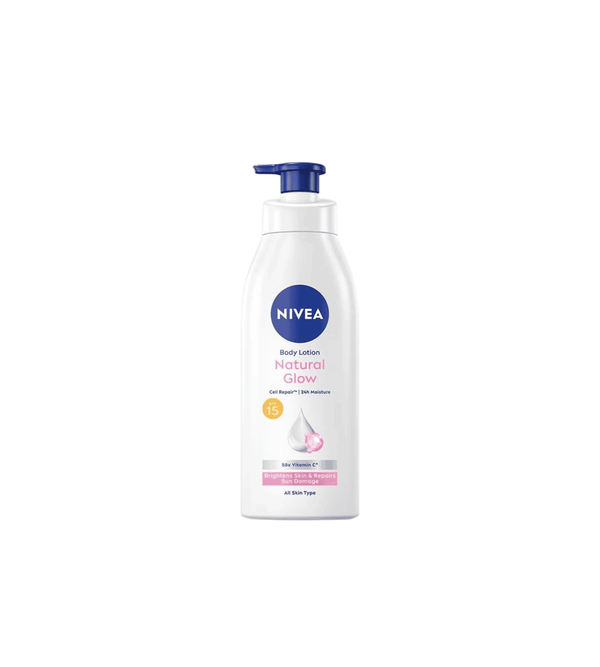 Nivea body lotion bottle on a white background