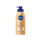 Nivea cocoa butter lotion bottle with white background
