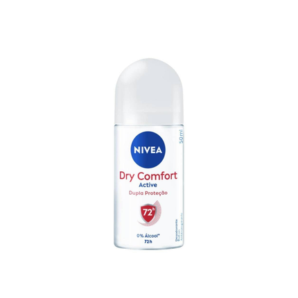 Nivea Dry Comfort Active deodorant bottle on a white background