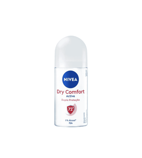 Nivea Dry Comfort Active deodorant bottle on a white background