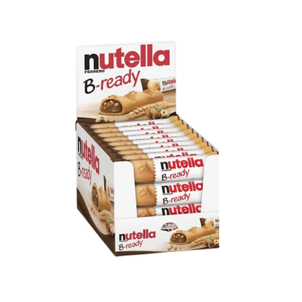 Box of Nutella B-ready bars on a white background