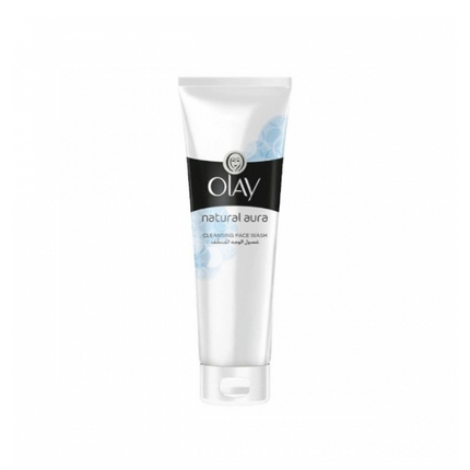 Olay natural aura skincare product on a white background